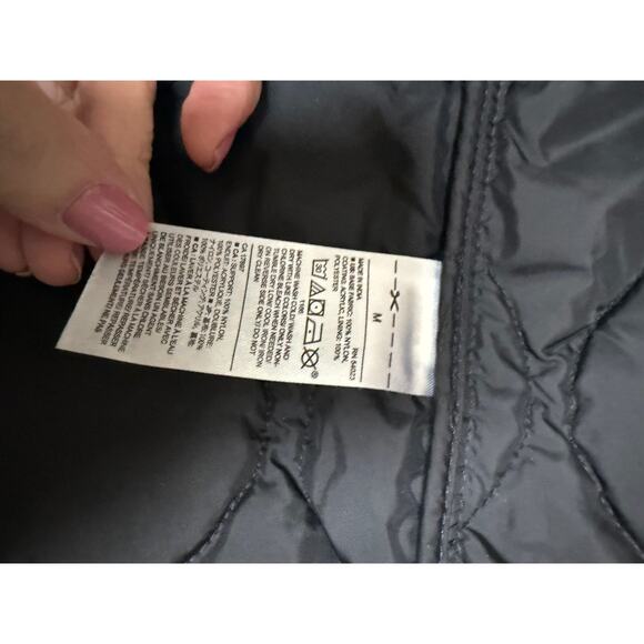 BANANA REPUBLIC Quilted Button-Up Jacket Black Size M - Picture 7 of 8